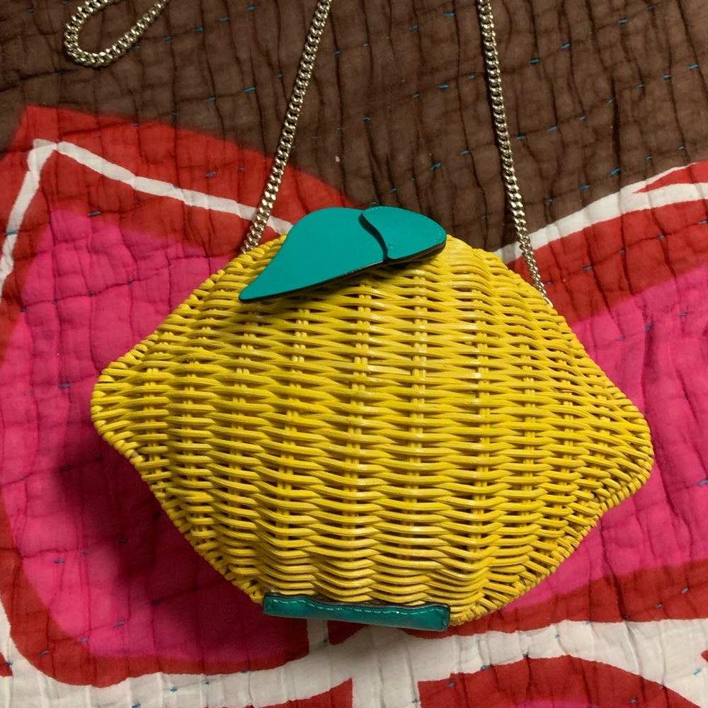 Lemon Wicker Bag
